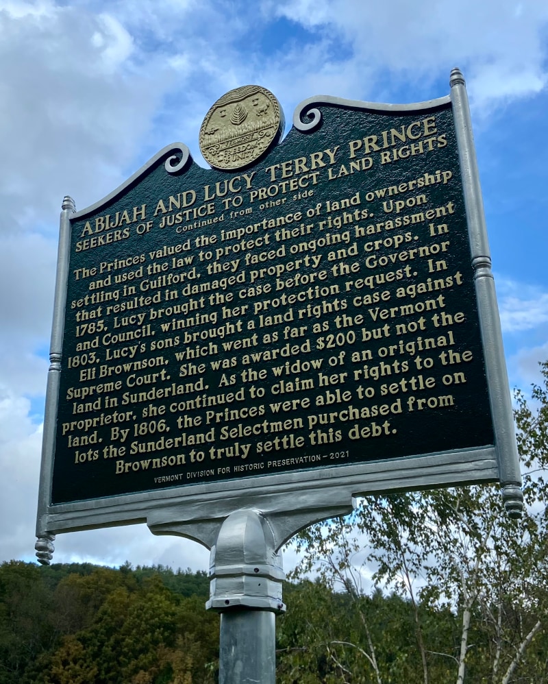 Prince Marker at VT Welcome Center