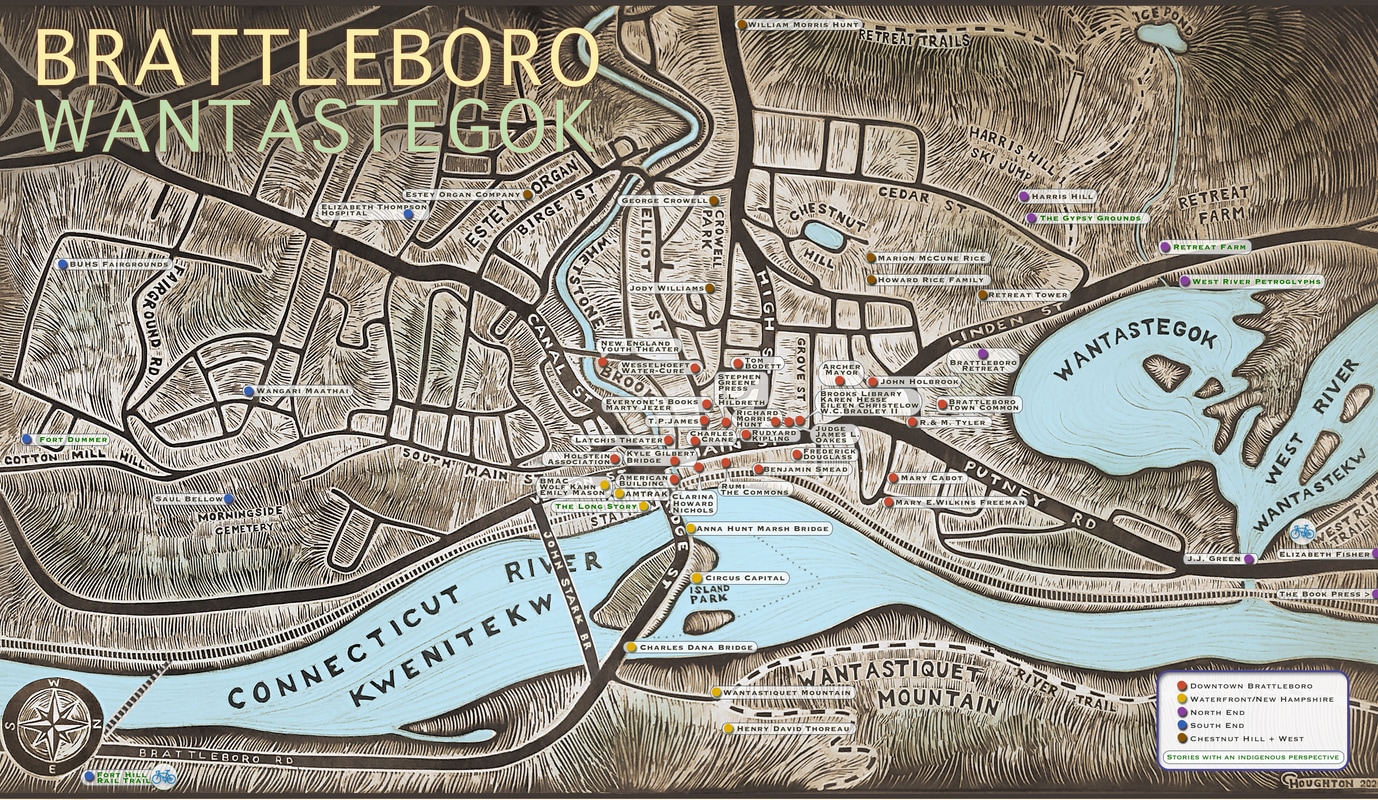 downtown Brattleboro Words map 2026
